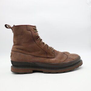 Sorel Madson Wingtip Waterproof Boots Men's Size 10 Brown Lace Up Boots